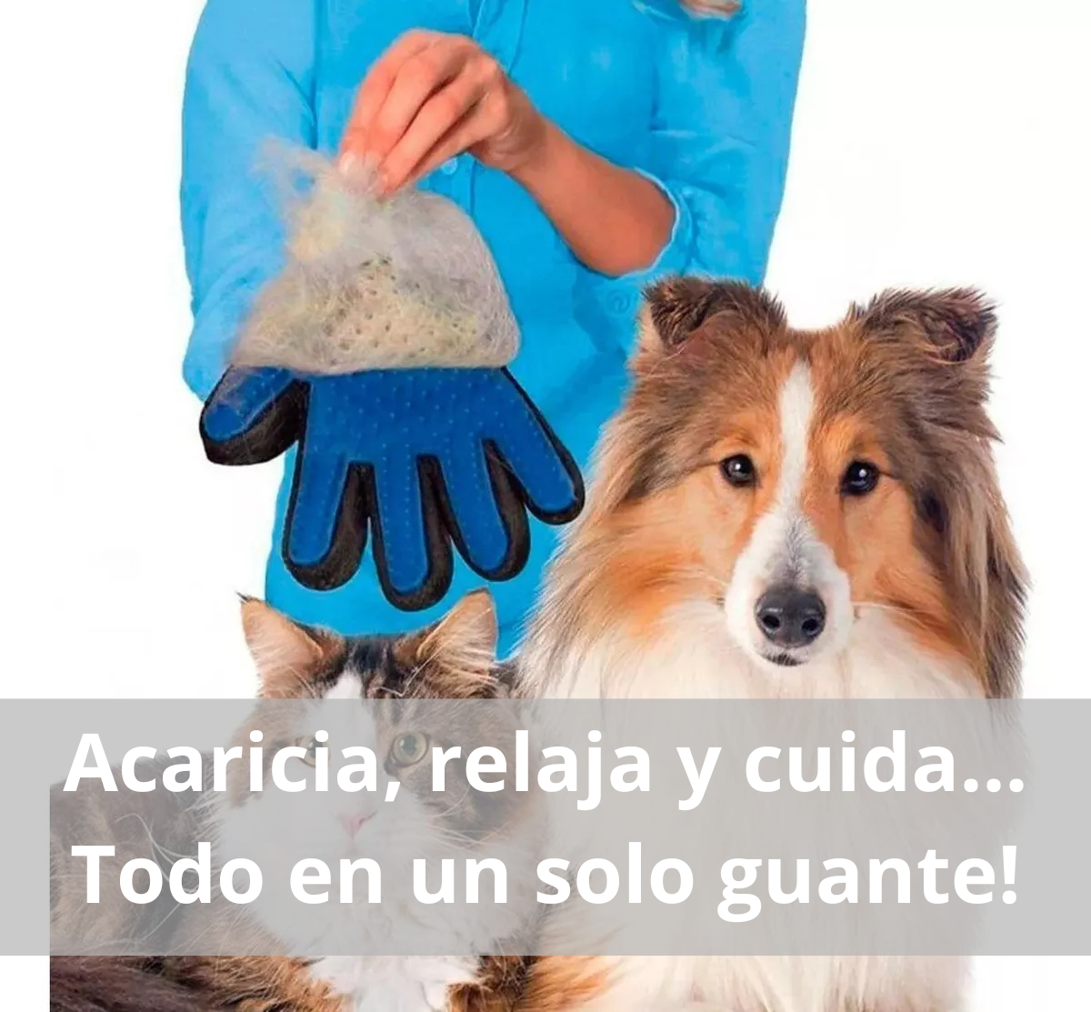 GUANTE SACA PELOS Y PELUSAS DE MASCOTAS