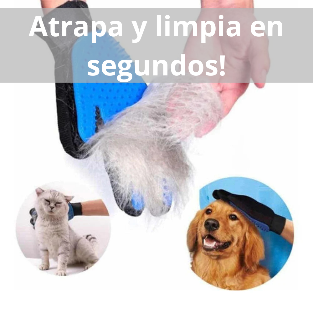 GUANTE SACA PELOS Y PELUSAS DE MASCOTAS